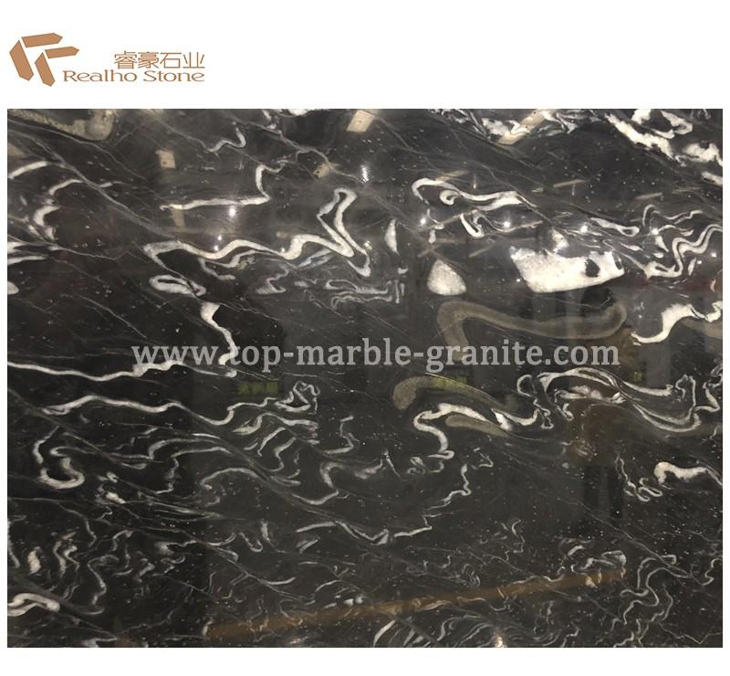 black marble round table