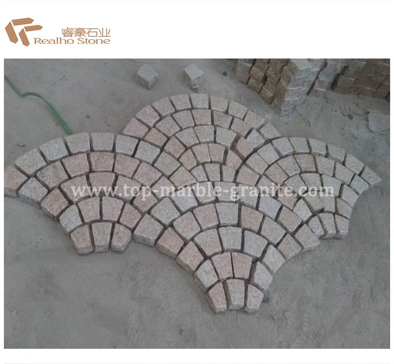 Fan-shape Granite Pavings