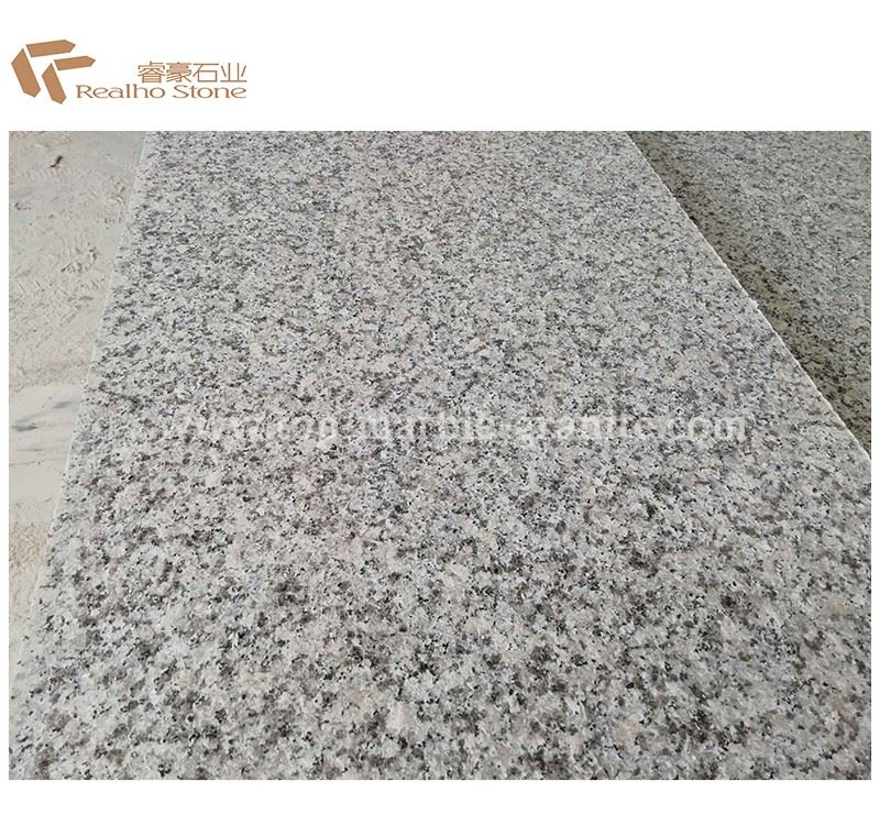 flamed white granite
