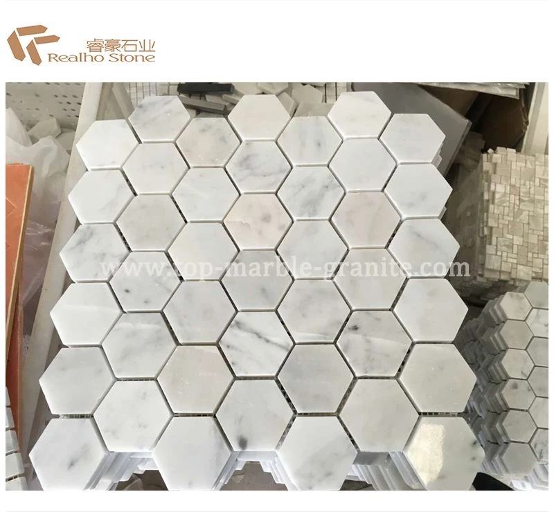 carrara marble hexagon tile