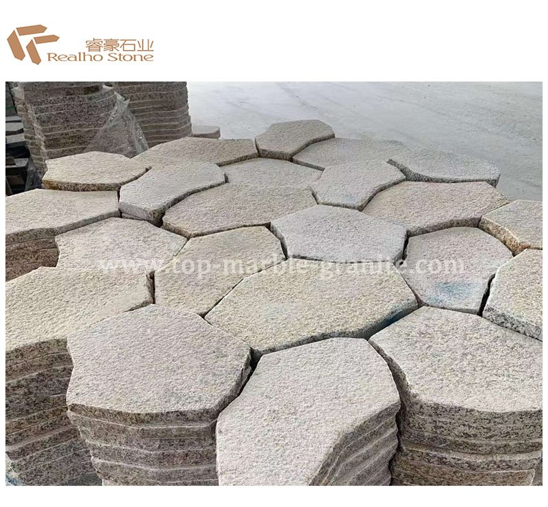 G682 tile with bushhammered