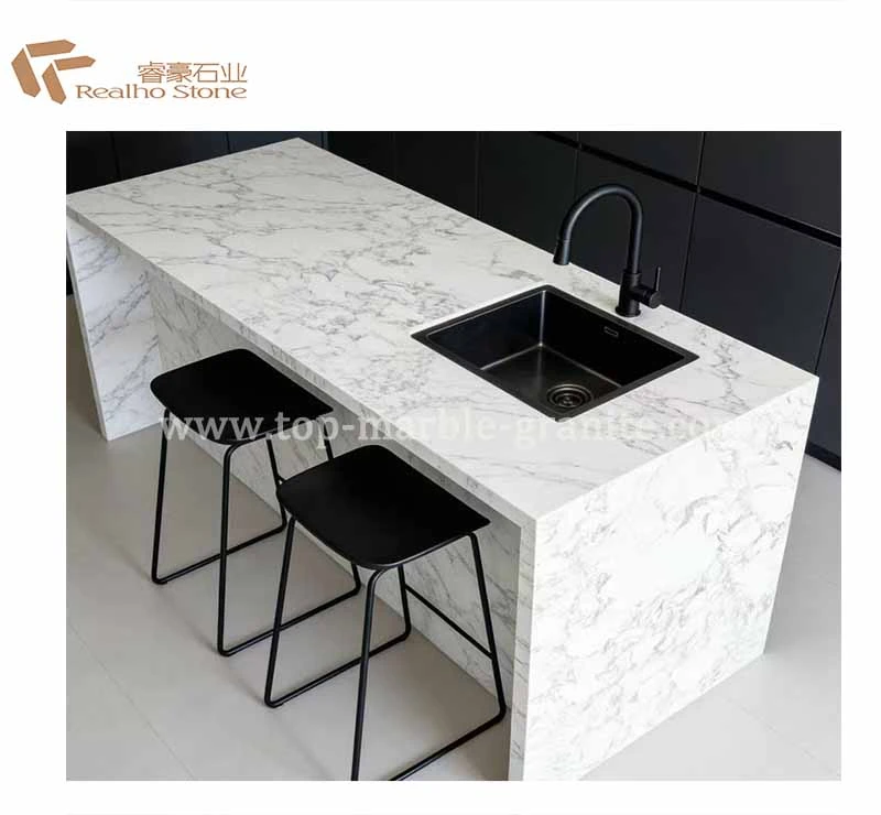 white marble countertop