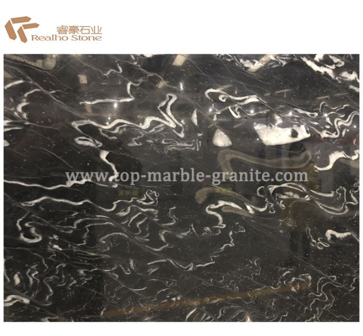 black marble round table