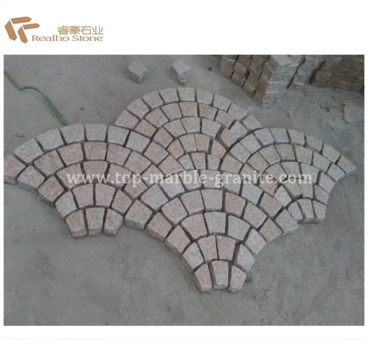 Fan-shape Granite Pavings