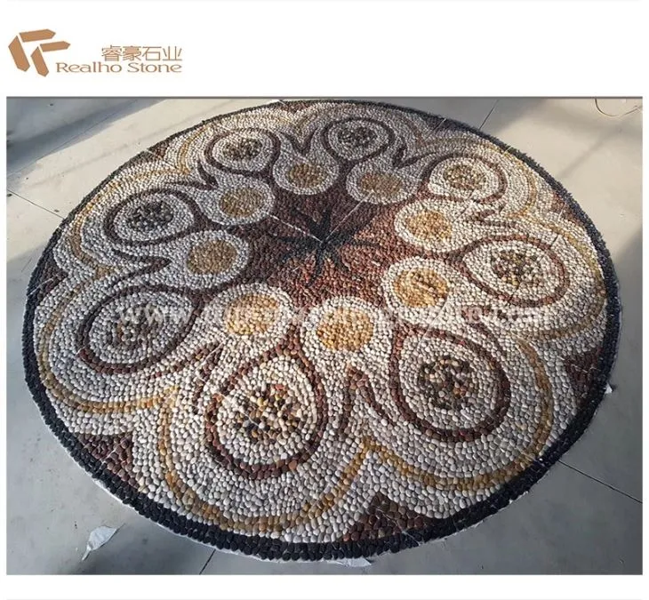 Pebble Stone Mosaic Pattern For Garden And Path