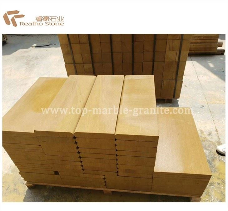 Polished Yellow Sandstone Floor Tiles
