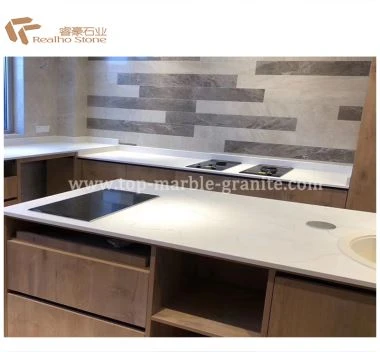 Kitchentop için Beyaz Kuvars Döşeme