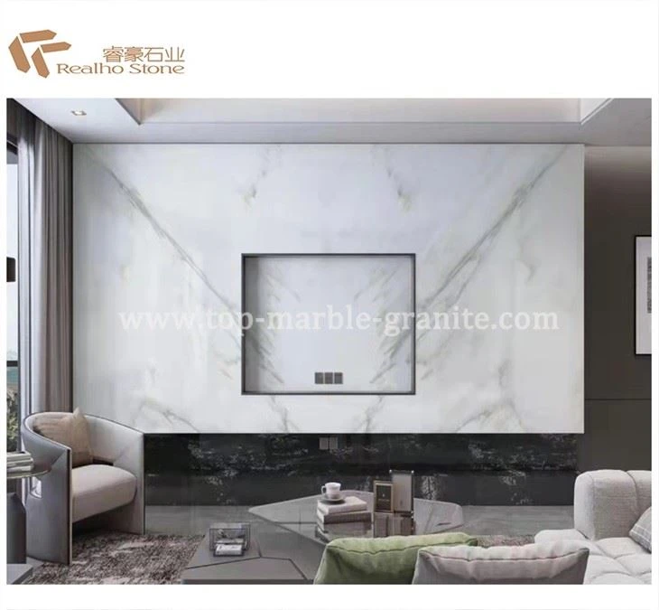white marble wall cladding
