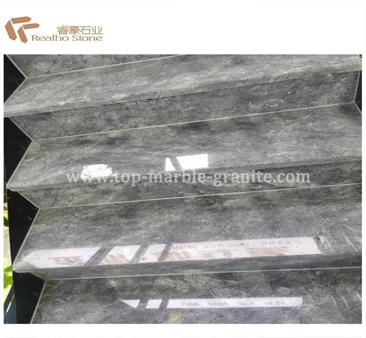 Silver Grey Marble Stairs