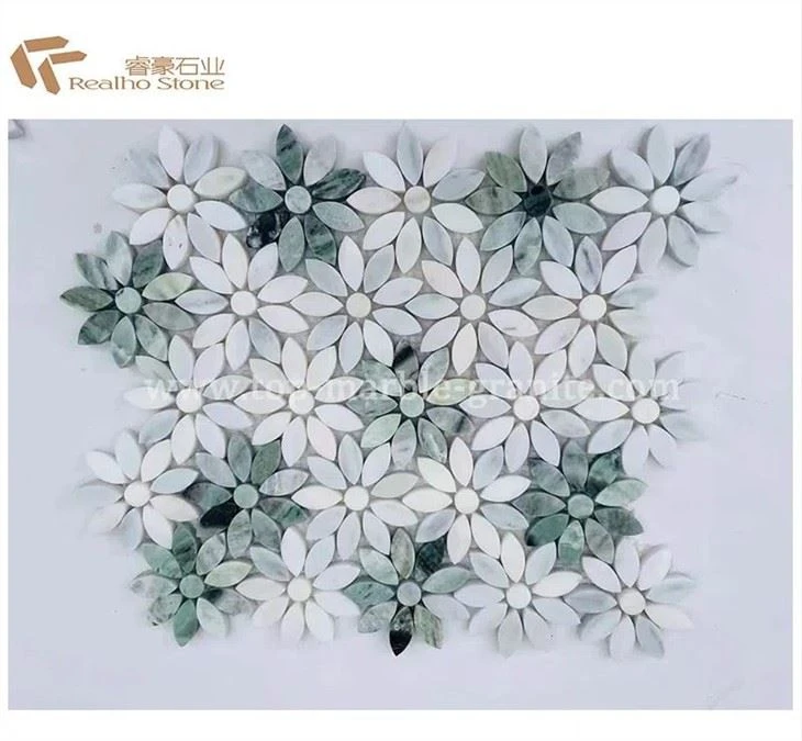 Yeşil Mermer Mozaik Karo Backsplash